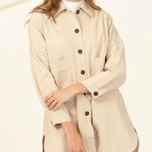 Favlux Sweet Fling Oversized Shirt Jacket Shacket